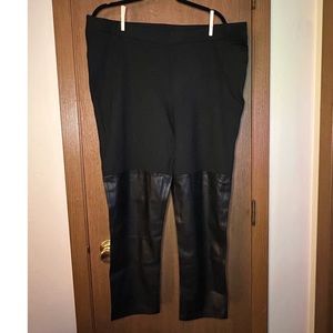 Roaman’s half faux leather leggings, 1X (22/24)